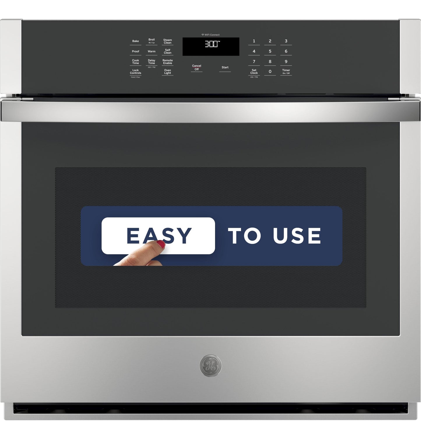 JTS3000SNSS GE® 30" Smart Built-In Self-Clean Single Wall Oven with Never-Scrub Racks