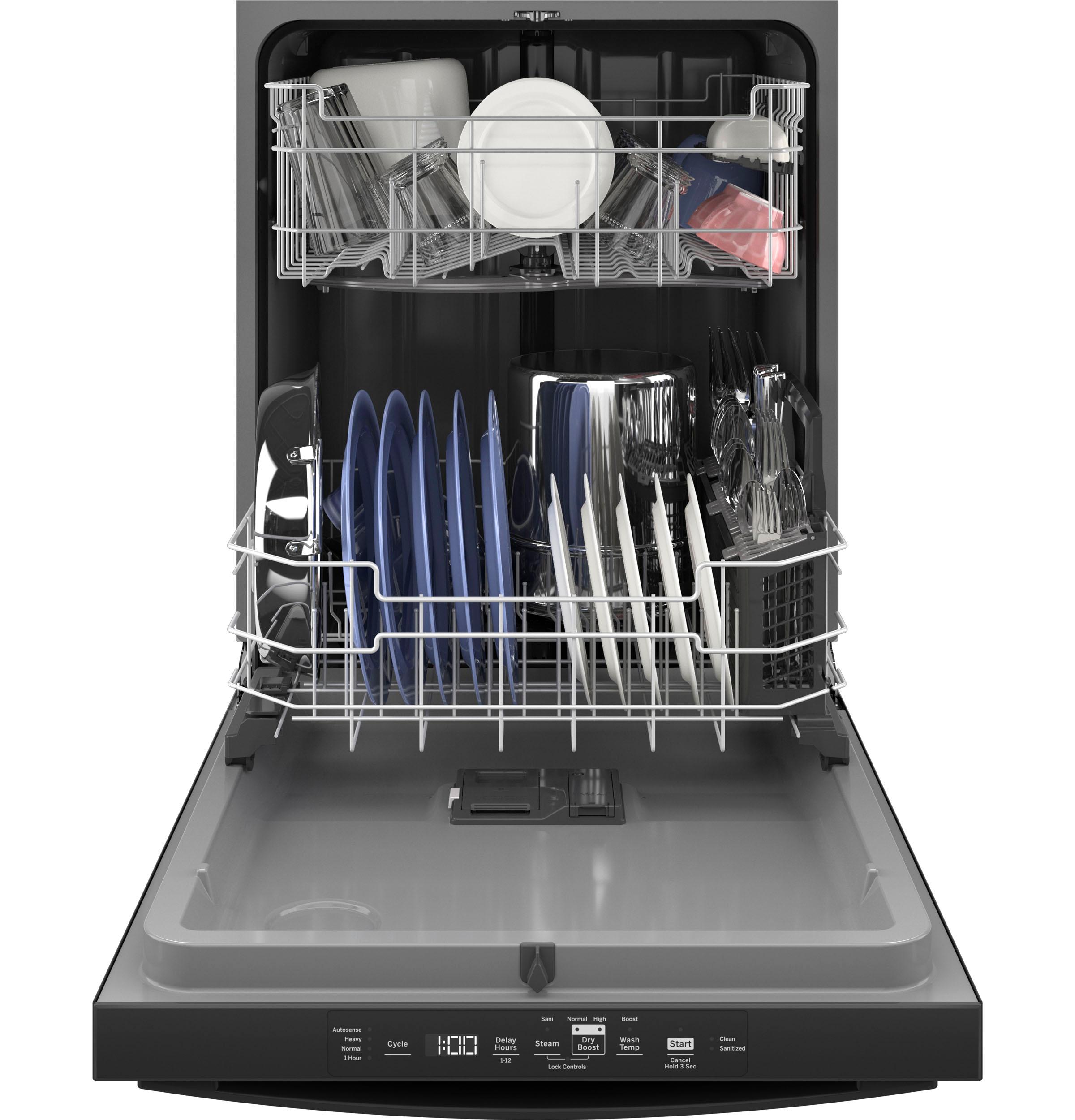 GE® ENERGY STAR® Top Control with Plastic Interior Dishwasher with Sanitize Cycle