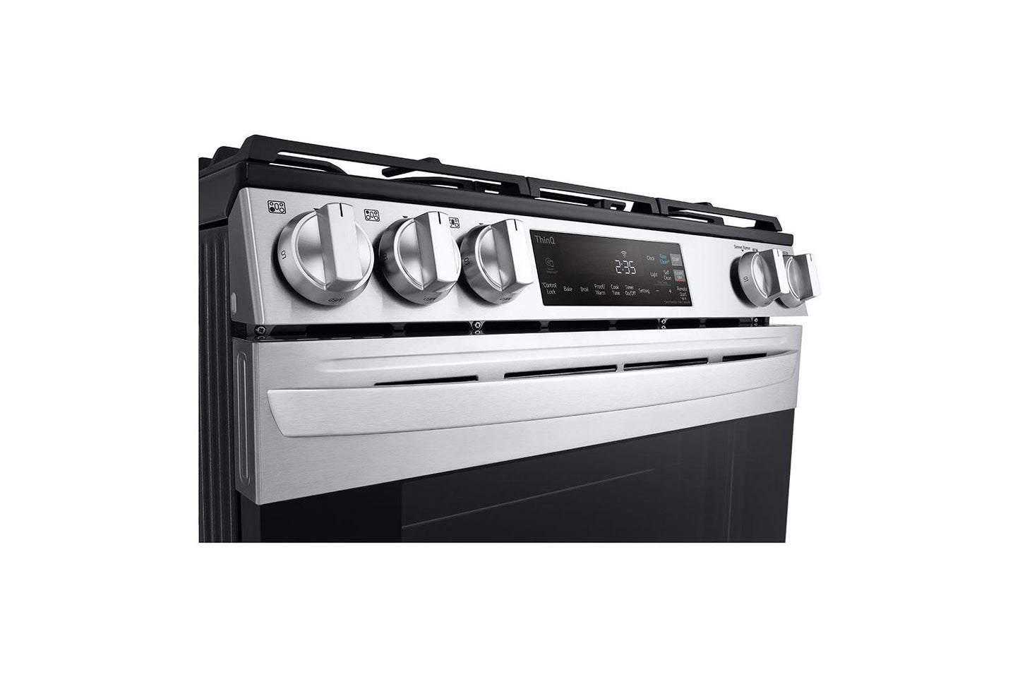 Lg LSGL5831F 5.8 cu.ft. Gas Single OvenSlide-in Range, EasyClean® plus Self Clean, ThinQ™, Printproof™ StainlessSteel