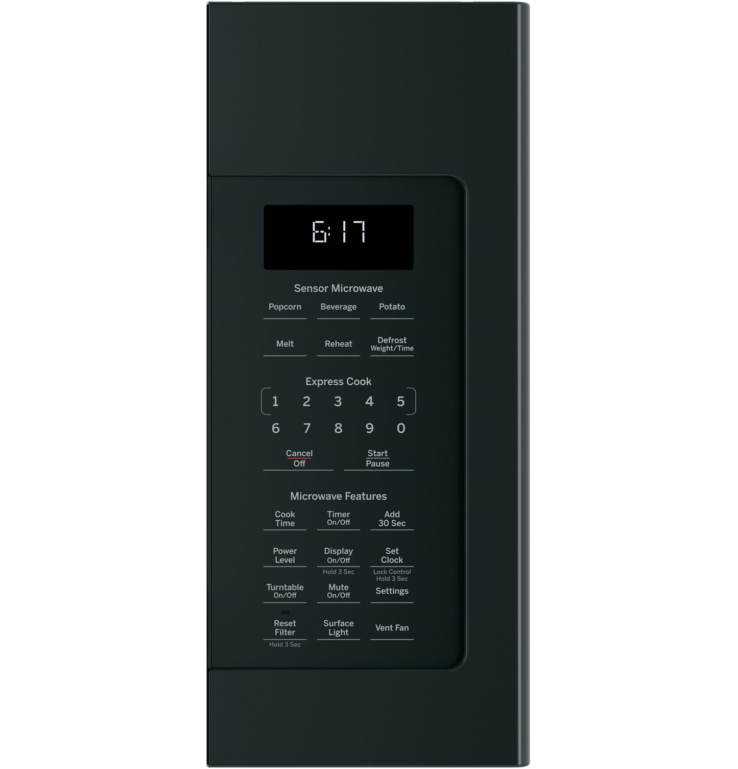 JVM6175DKBB GE® 1.7 Cu. Ft. Over-the-Range Sensor Microwave Oven