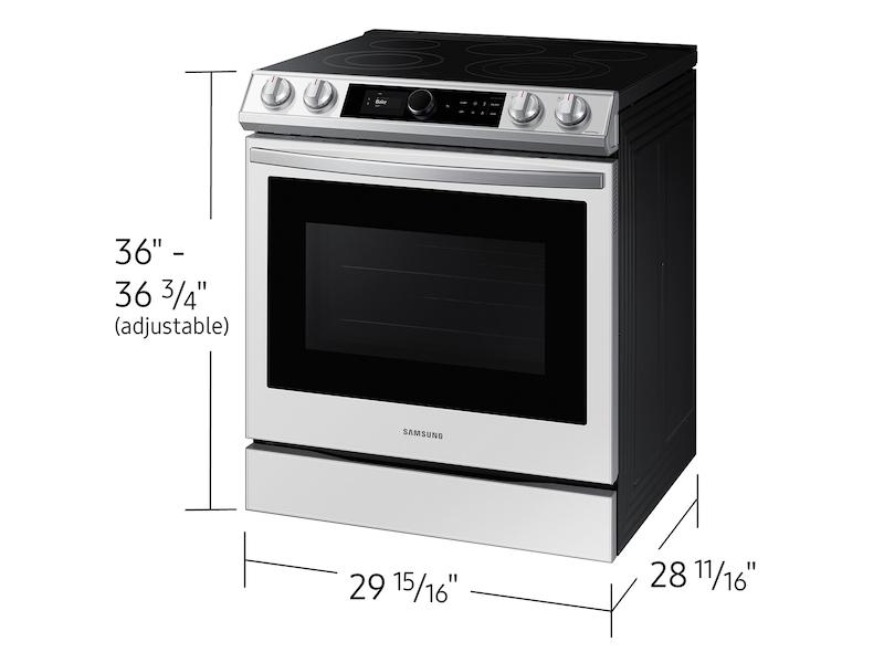 Bespoke Smart Slide-in Gas Range 6.0 cu. ft. with Smart Dial, Air Fry & Wi-Fi in White Glass