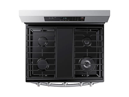 Samsung NX60A6311SS 6.0 cu. ft. Smart Freestanding Gas Range with 18K BTU Dual Power Burner & Self Clean in Stainless Steel