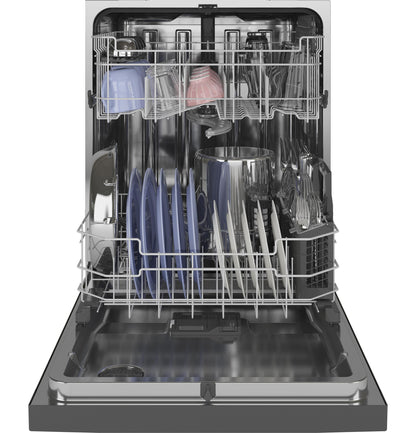 GE® ENERGY STAR® Top Control with Stainless Steel Interior Dishwasher with Sanitize Cycle & Dry Boost with Fan Assist