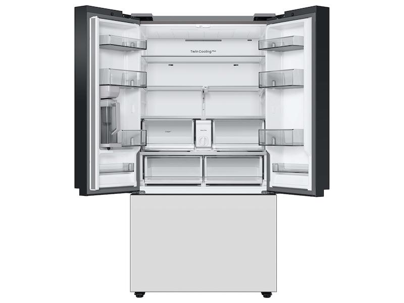 Bespoke 3-Door French Door Refrigerator (24 cu. ft.) with AutoFill Water Pitcher in White Glass