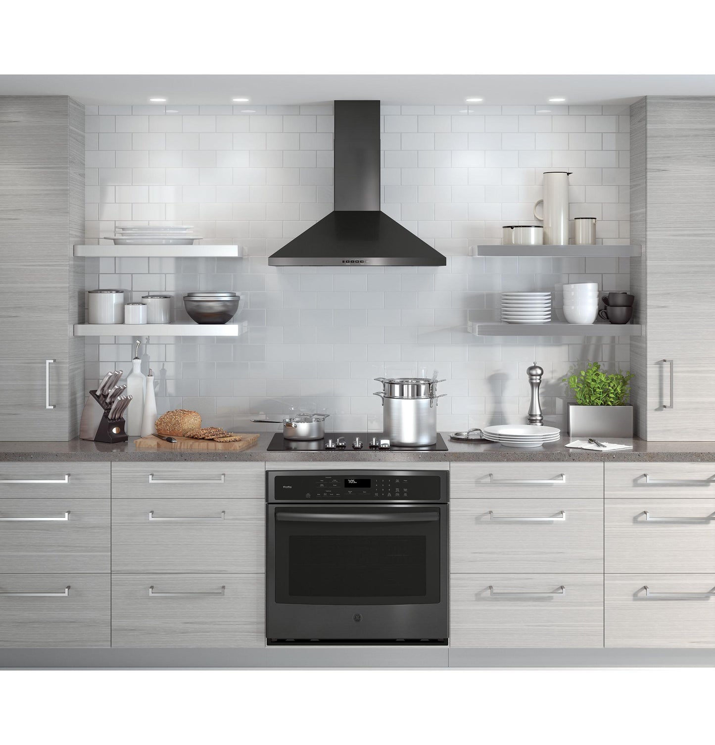 JVW5301BJTS GE® 30" Wall-Mount Pyramid Chimney Hood