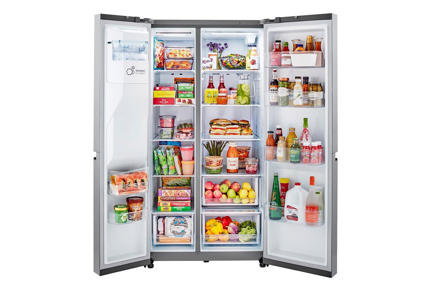 Lg LRSXC2306S 23 cu. ft. Side-by-Side Counter-Depth Refrigerator with Smooth Touch Dispenser