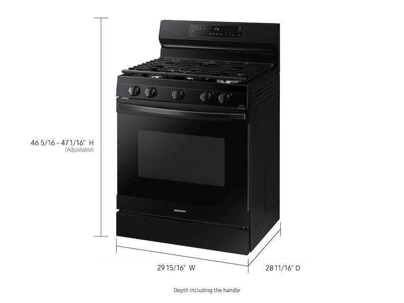 Samsung NX60A6511SB 6.0 cu. ft. Smart Freestanding Gas Range with Integrated Griddle in Black