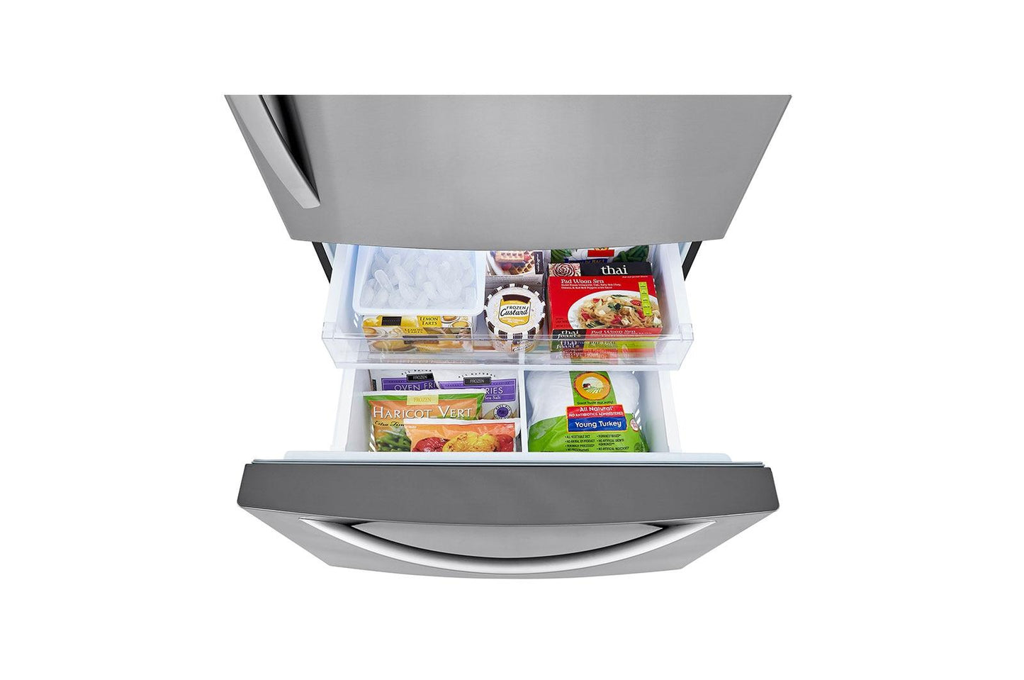 Lg LRDCS2603S 26 cu. ft. 33 Inch Wide Bottom Freezer Refrigerator - Stainless Steel