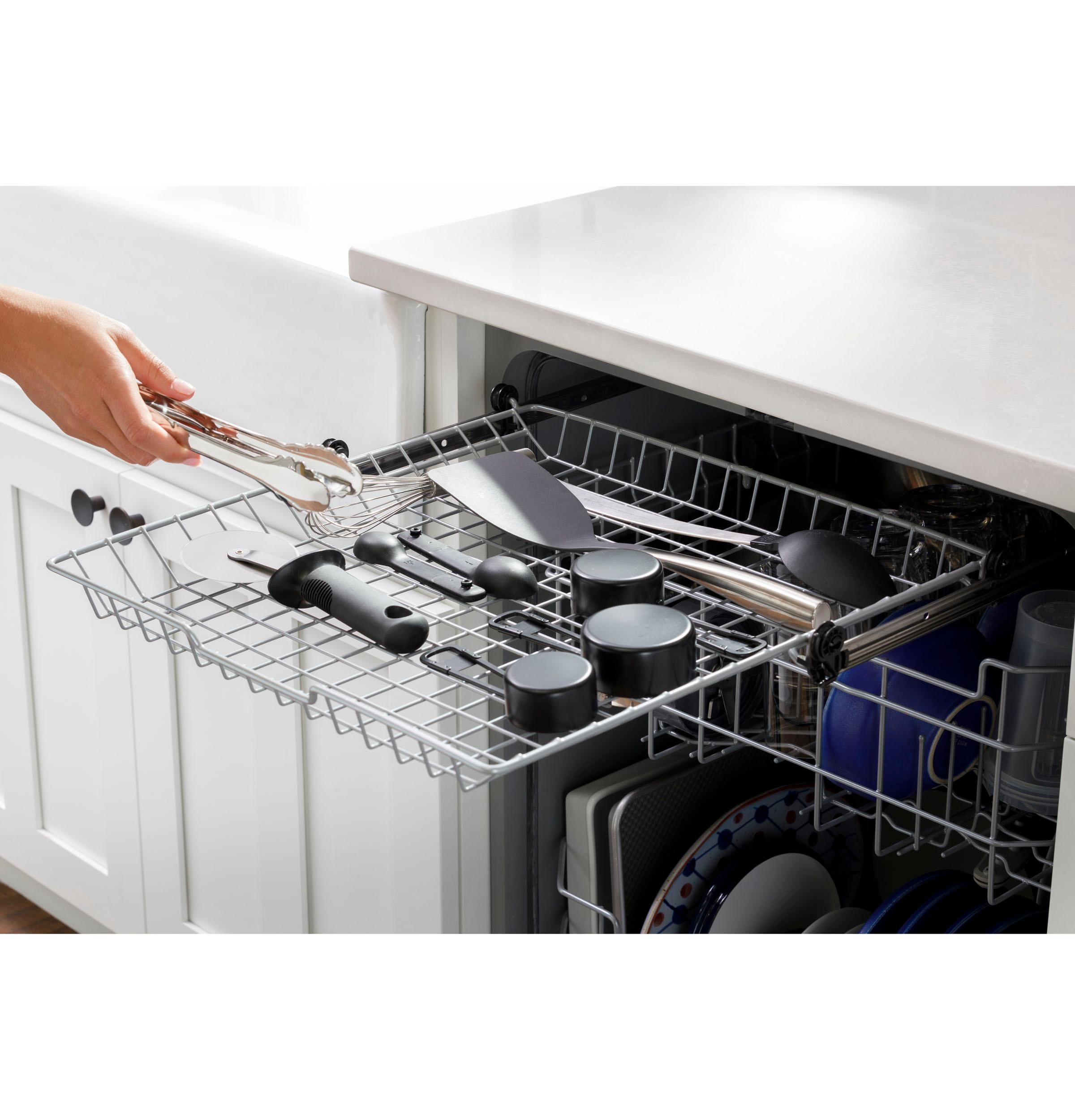 GE® ENERGY STAR® Top Control with Plastic Interior Dishwasher with Sanitize Cycle