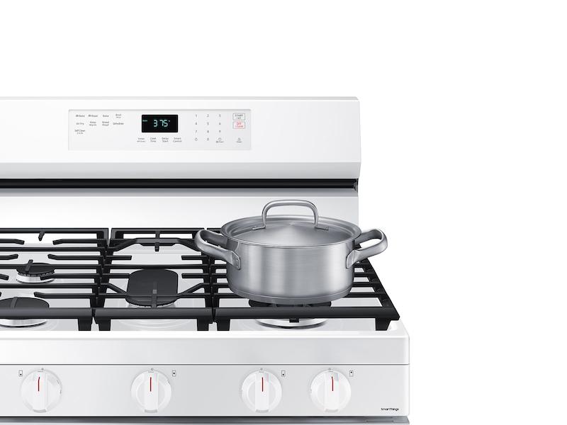 6.0 cu. ft. Smart Freestanding Gas Range with Integrated Griddle in White