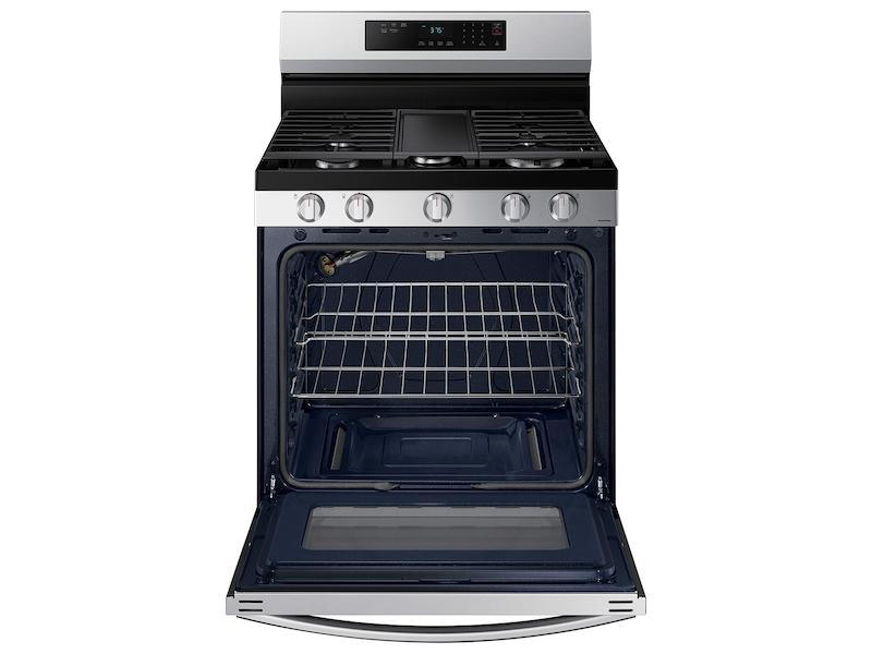 Samsung NX60A6311SS 6.0 cu. ft. Smart Freestanding Gas Range with 18K BTU Dual Power Burner & Self Clean in Stainless Steel
