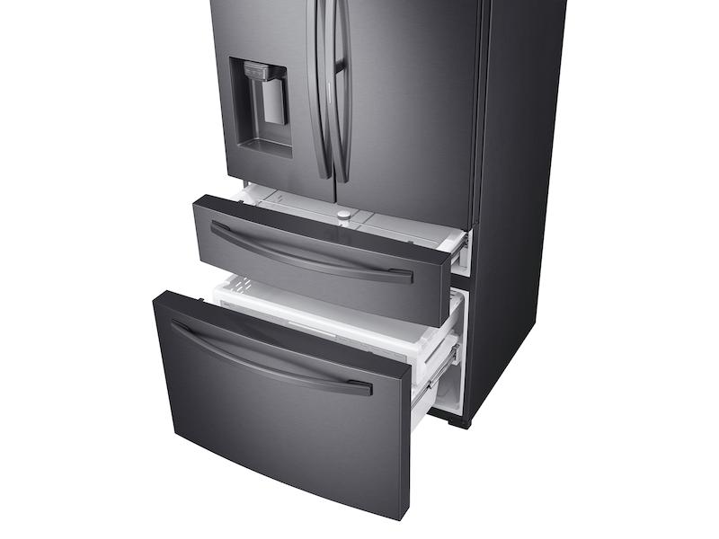 22 cu. ft. Food Showcase Counter Depth 4-Door French Door Refrigerator in Black Stainless Steel