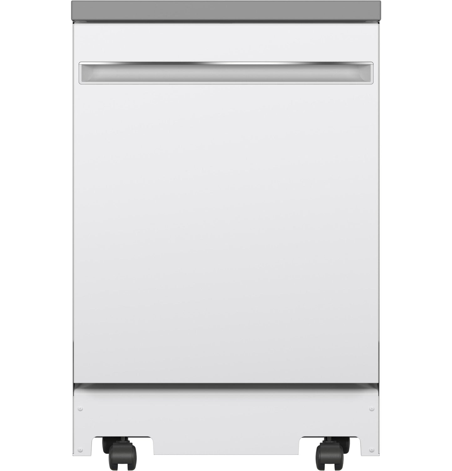 GPT225SGLWW GE® ENERGY STAR® 24" Stainless Steel Interior Portable Dishwasher with Sanitize Cycle