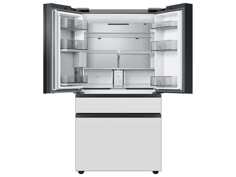 Samsung RF29BB86004MAA Bespoke 4-Door French Door Refrigerator (29 cu. ft.) with Beverage Center™ in Morning Blue Glass Top Panels and White Glass Middle and Bottom Panels