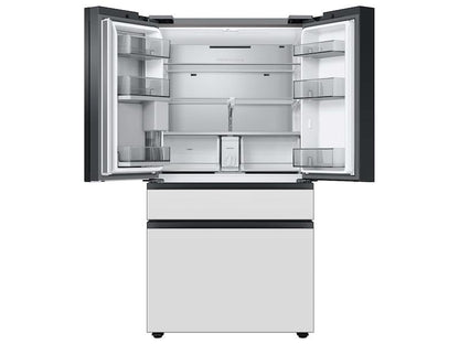 Samsung RF29BB86004MAA Bespoke 4-Door French Door Refrigerator (29 cu. ft.) with Beverage Center™ in Morning Blue Glass Top Panels and White Glass Middle and Bottom Panels