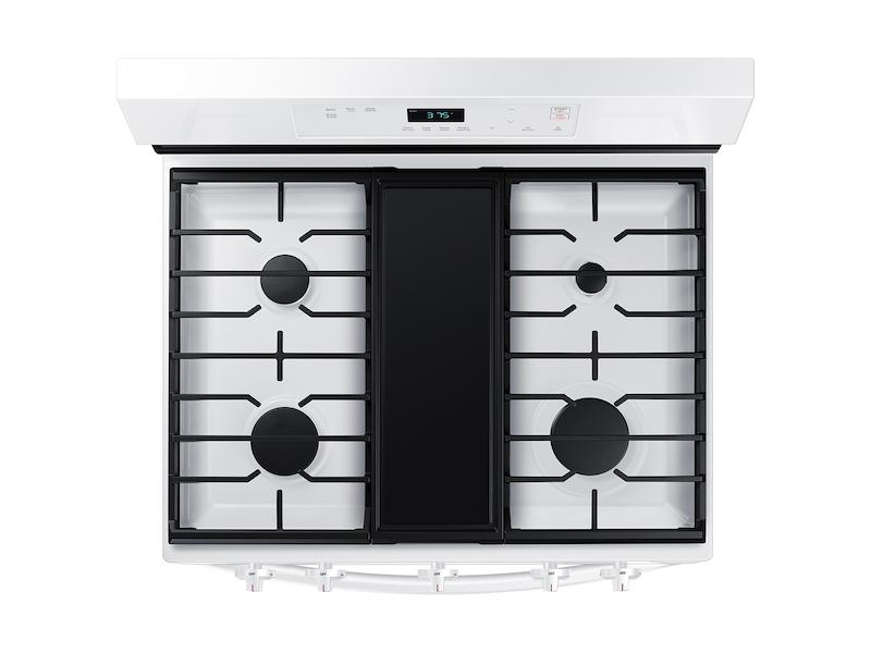 6.0 cu. ft. Smart Freestanding Gas Range with Integrated Griddle in White