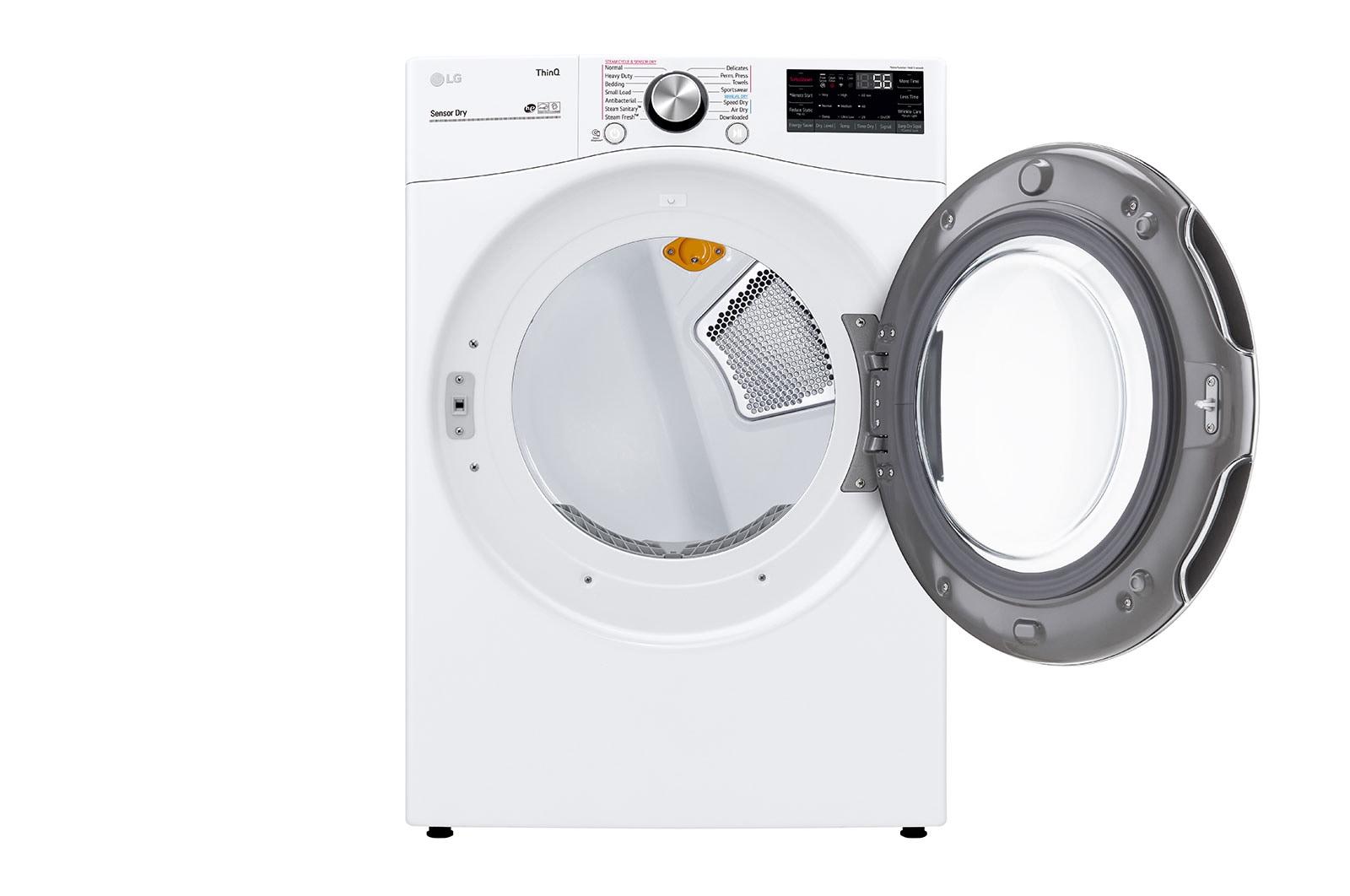 Lg 7.4 cu. ft. Ultra Large Capacity Smart wi-fi Enabled Front Load Gas Dryer with TurboSteam™ and Built-In Intelligence