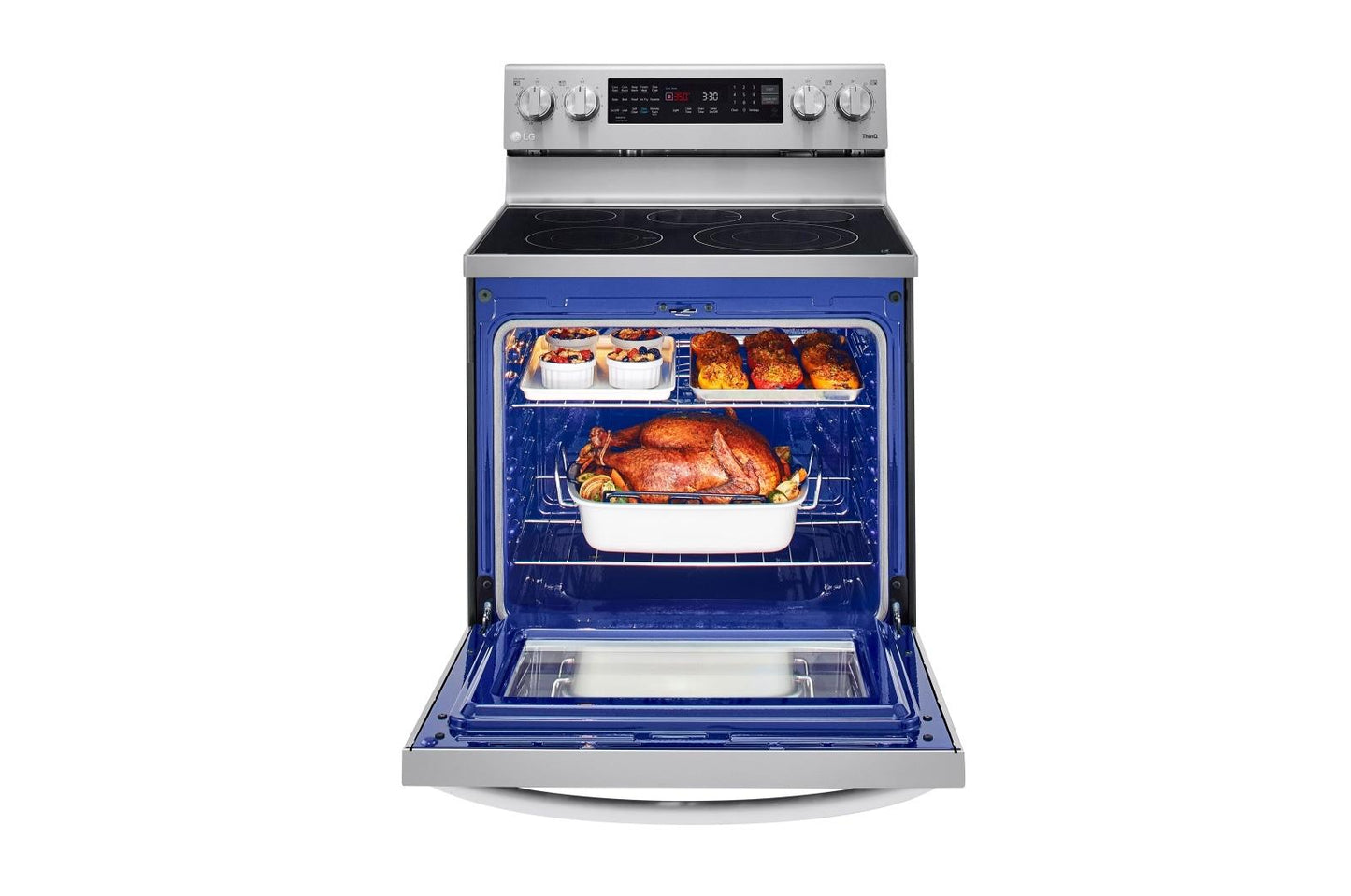 Lg LREL6325F 6.3 cu. ft. Smart Wi-Fi Enabled True Convection InstaView® Electric Range with Air Fry