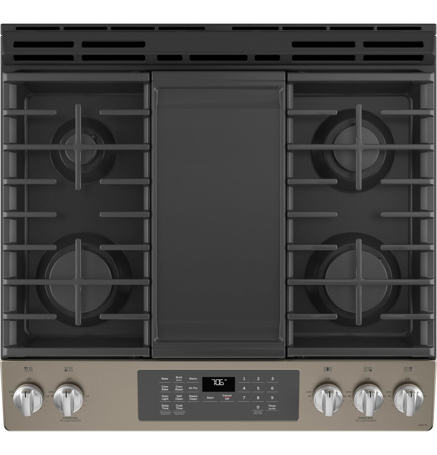 JGS760EPES GE® 30" Slide-In Front-Control Convection Gas Range with No Preheat Air Fry