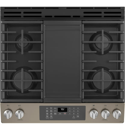JGS760EPES GE® 30" Slide-In Front-Control Convection Gas Range with No Preheat Air Fry