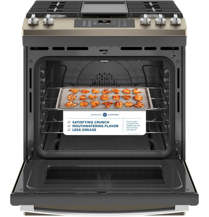 JGS760EPES GE® 30" Slide-In Front-Control Convection Gas Range with No Preheat Air Fry