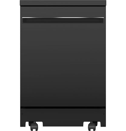 GPT225SGLBB GE® ENERGY STAR® 24" Stainless Steel Interior Portable Dishwasher with Sanitize Cycle