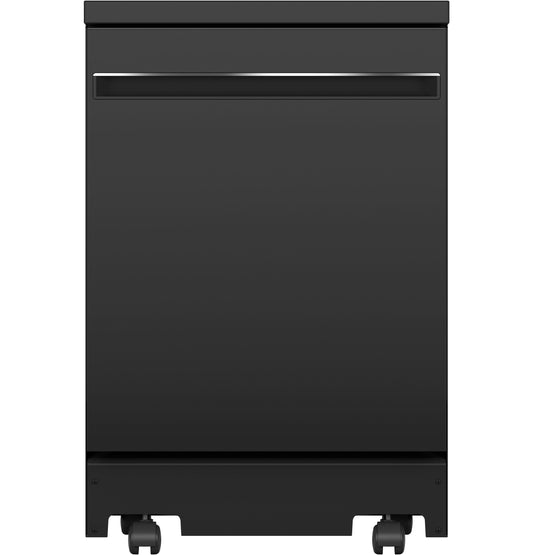 GPT225SGLBB GE® ENERGY STAR® 24" Stainless Steel Interior Portable Dishwasher with Sanitize Cycle