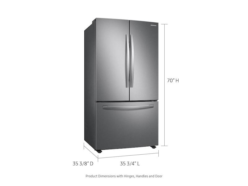 28 cu. ft. Large Capacity 3-Door French Door Refrigerator with AutoFill Water Pitcher in Stainless Steel