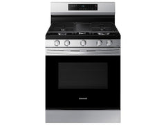 Samsung NX60A6311SS 6.0 cu. ft. Smart Freestanding Gas Range with 18K BTU Dual Power Burner & Self Clean in Stainless Steel