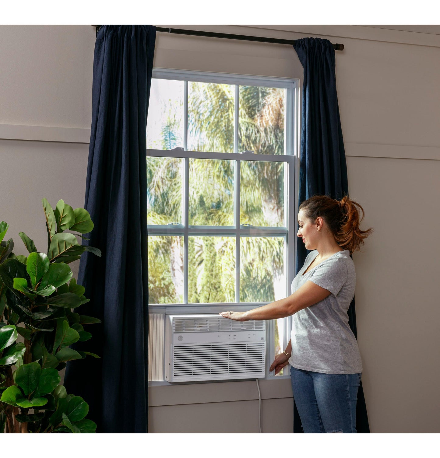 AHFK18BA GE® 18,600 BTU Smart Electronic Window Air Conditioner for Extra-Large Rooms up to 1000 sq. ft.