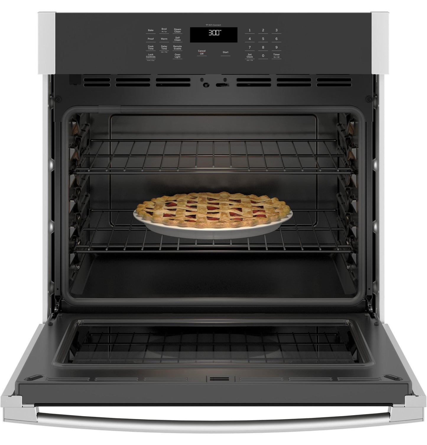 JTS3000SNSS GE® 30" Smart Built-In Self-Clean Single Wall Oven with Never-Scrub Racks