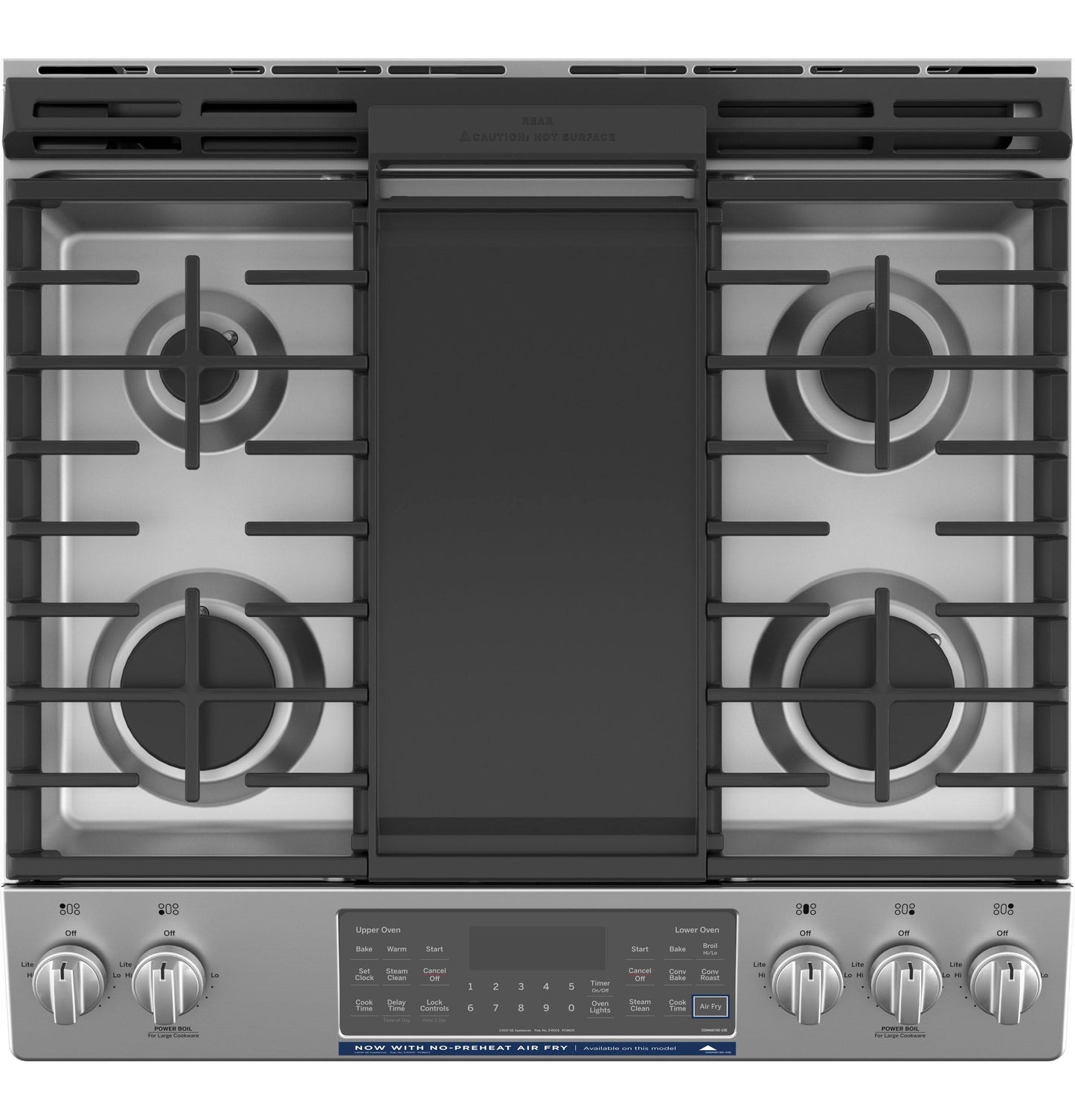 JGSS86SPSS GE 30" Slide-In Front Control Gas Double Oven Range