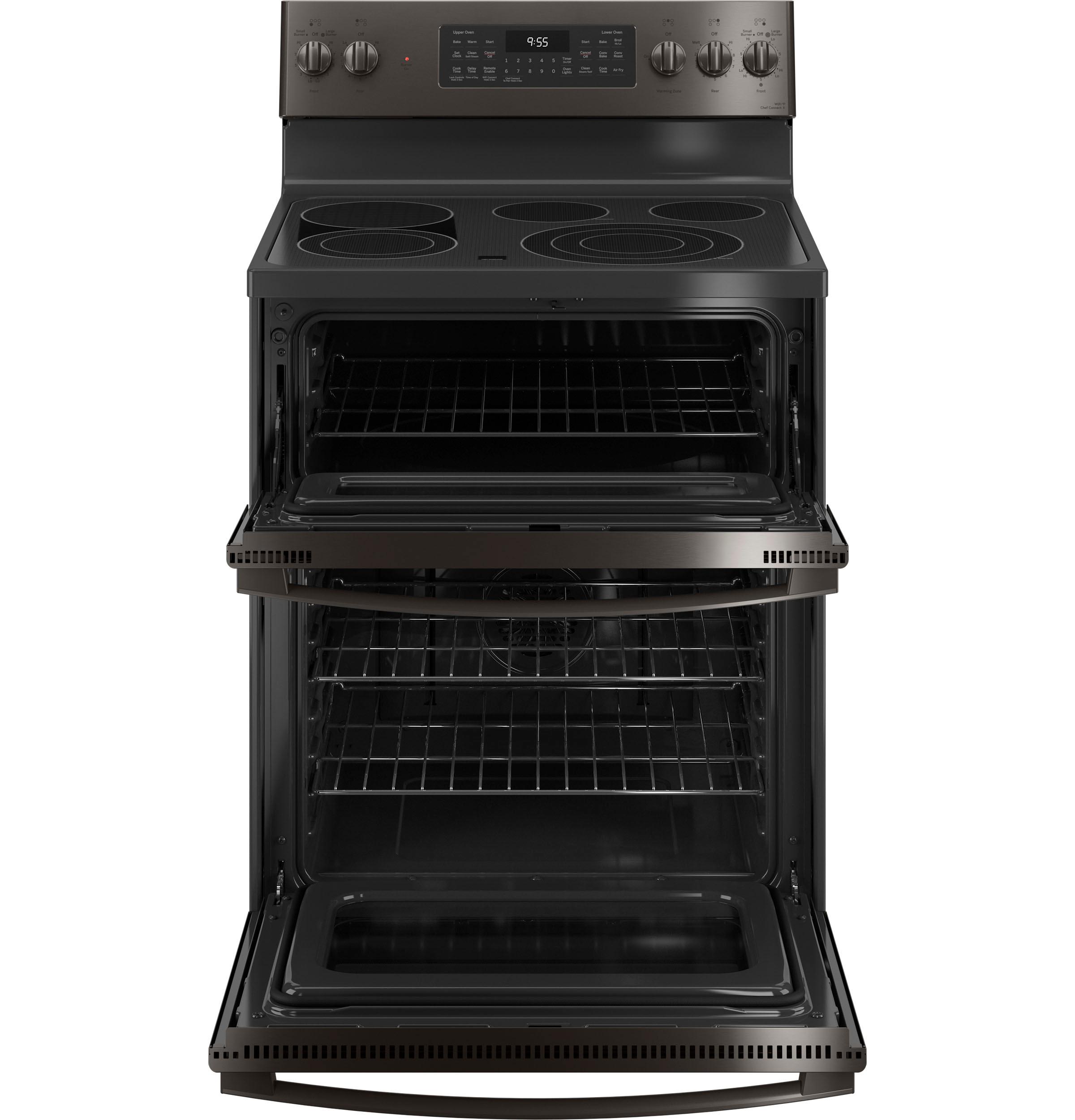 PB965BPTS GE Profile™ 30" Smart Free-Standing Electric Double Oven Convection Range with No Preheat Air Fry