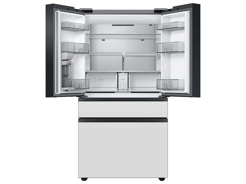 Bespoke 4-Door French Door Refrigerator (29 cu. ft.) with AutoFill Water Pitcher in White Glass
