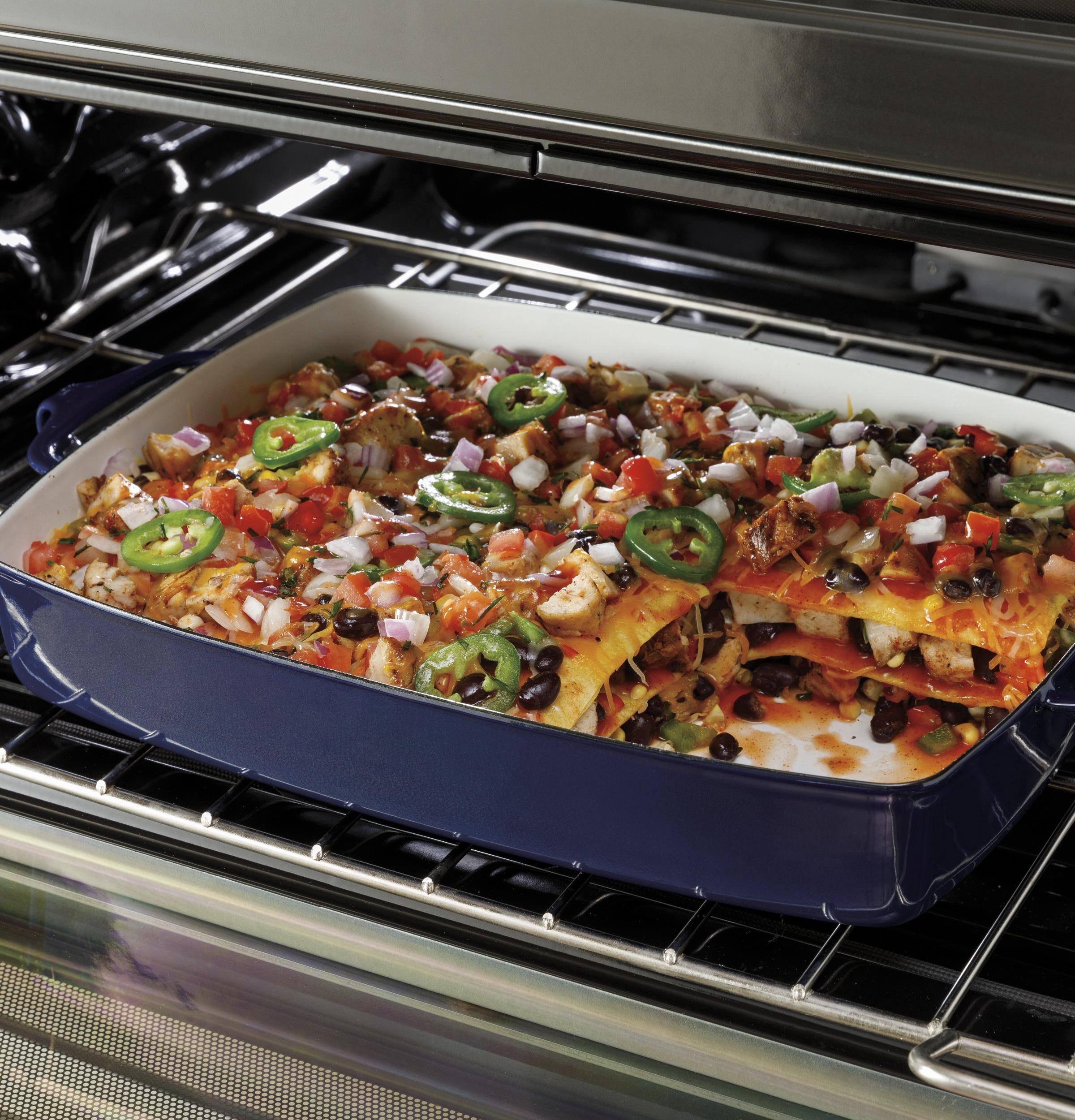 GE® 30" Free-Standing Electric Double Oven Convection Range