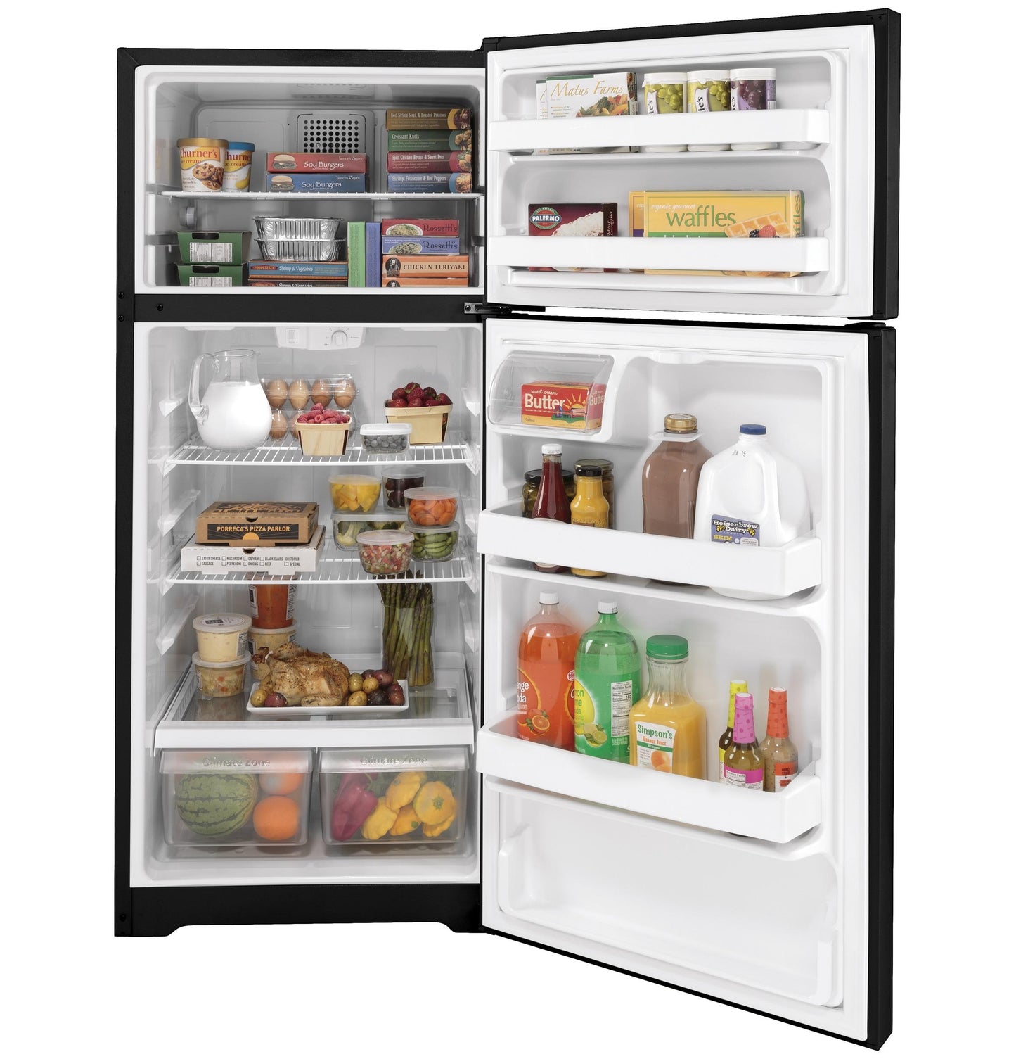 GTE17DTNRBB GE® ENERGY STAR® 16.6 Cu. Ft. Top-Freezer Refrigerator