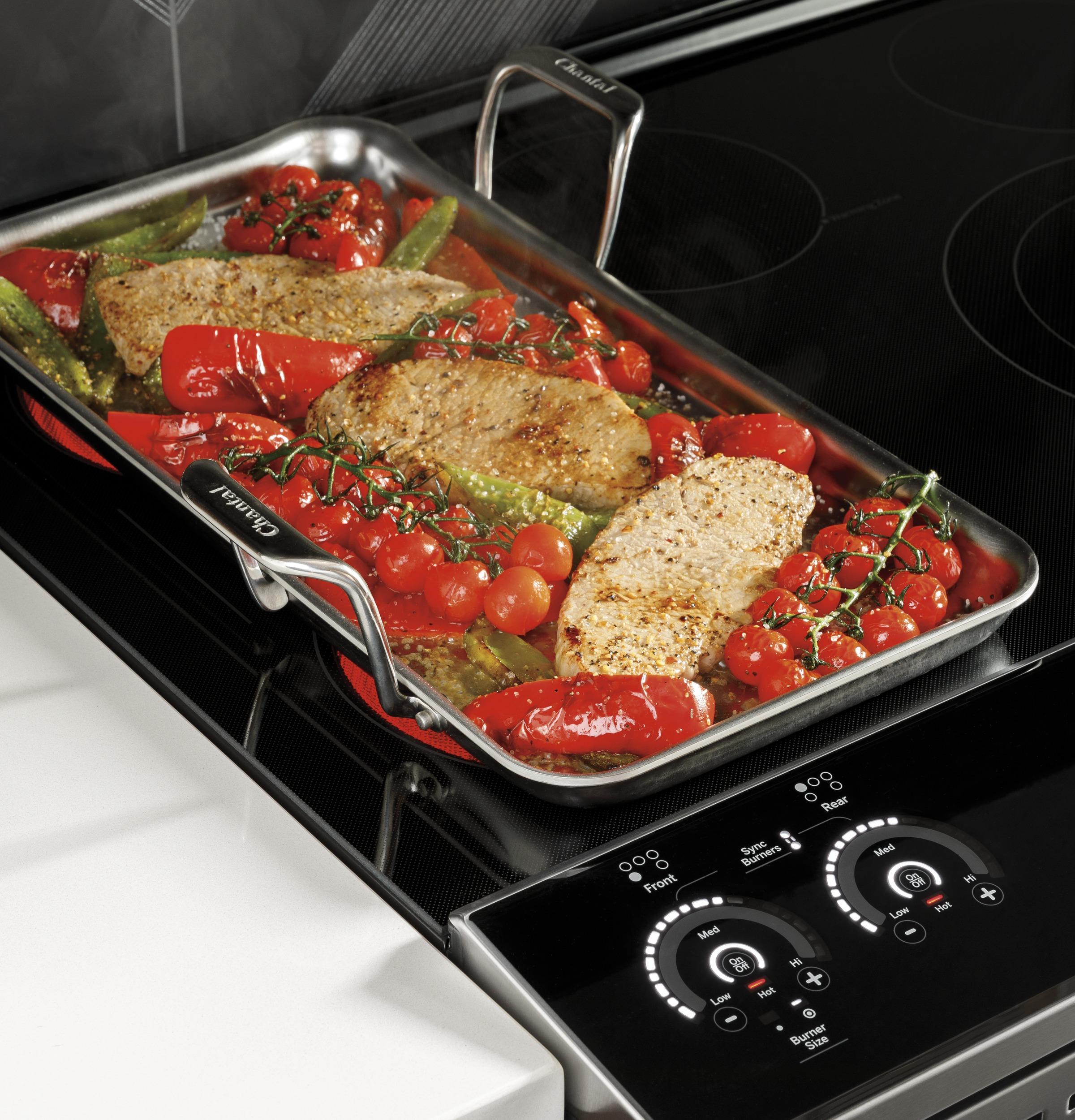 GE Profile™ 30" Smart Slide-In Electric Convection Fingerprint Resistant Range with No Preheat Air Fry