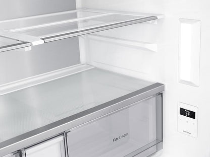 Samsung 23 cu. ft. Smart Counter Depth 4-Door Flex™ Refrigerator with Beverage Center and Dual Ice Maker in Stainless Steel