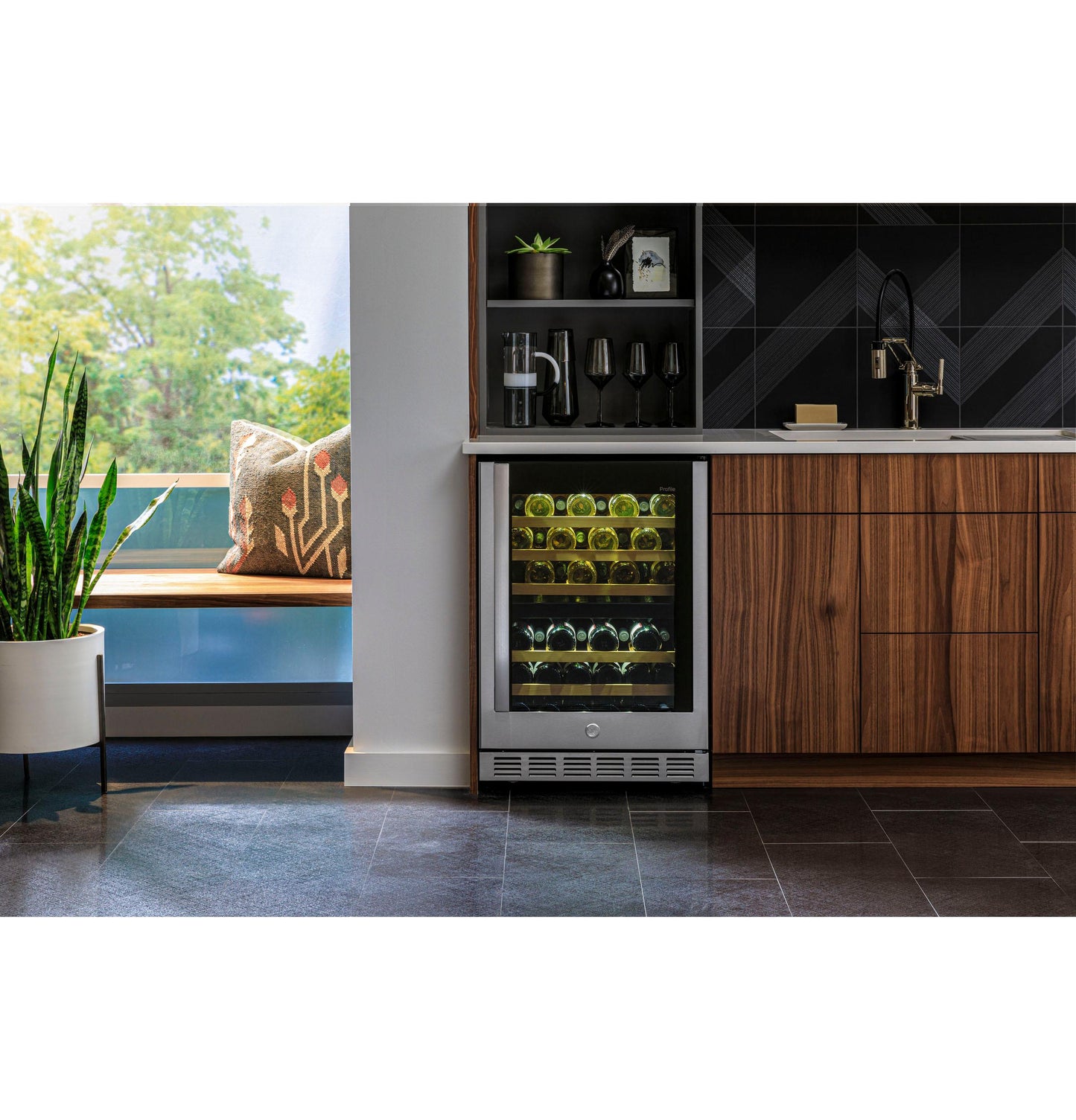 PWS06DSPSS GE Profile™ 44-Bottle Dual Zone Wine Cooler