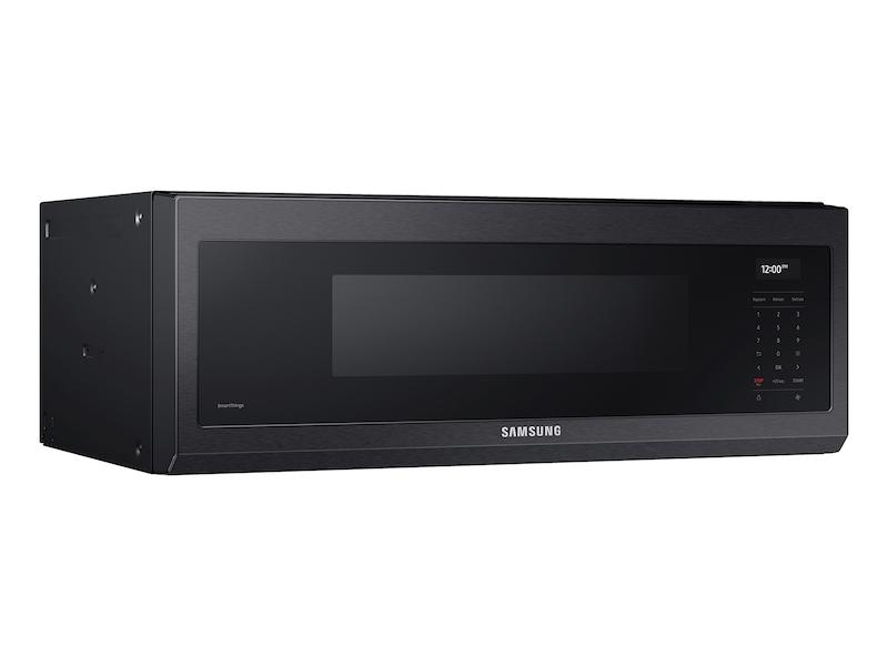 1.1 cu. ft. Smart SLIM Over-the-Range Microwave with 550 CFM Hood Ventilation, Wi-Fi & Voice Control in Black Stainless Steel
