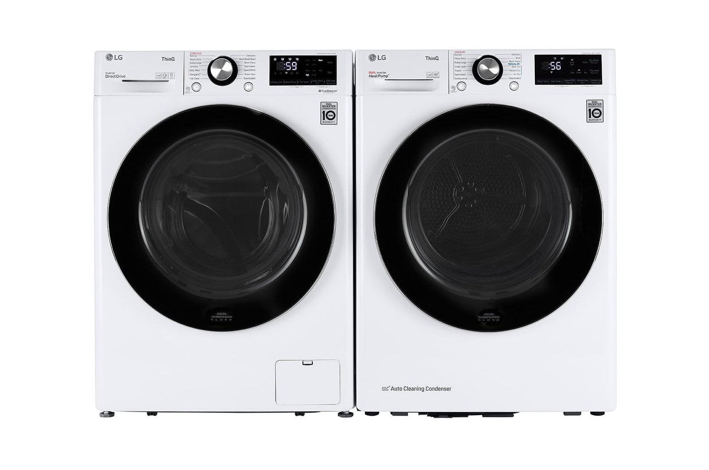 Lg DLHC1455W 4.2 cu. ft. Smart Wi-Fi Enabled Compact Front Load Dryer with Dual Inverter HeatPump™ Technology
