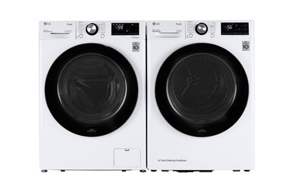 Lg DLHC1455W 4.2 cu. ft. Smart Wi-Fi Enabled Compact Front Load Dryer with Dual Inverter HeatPump™ Technology