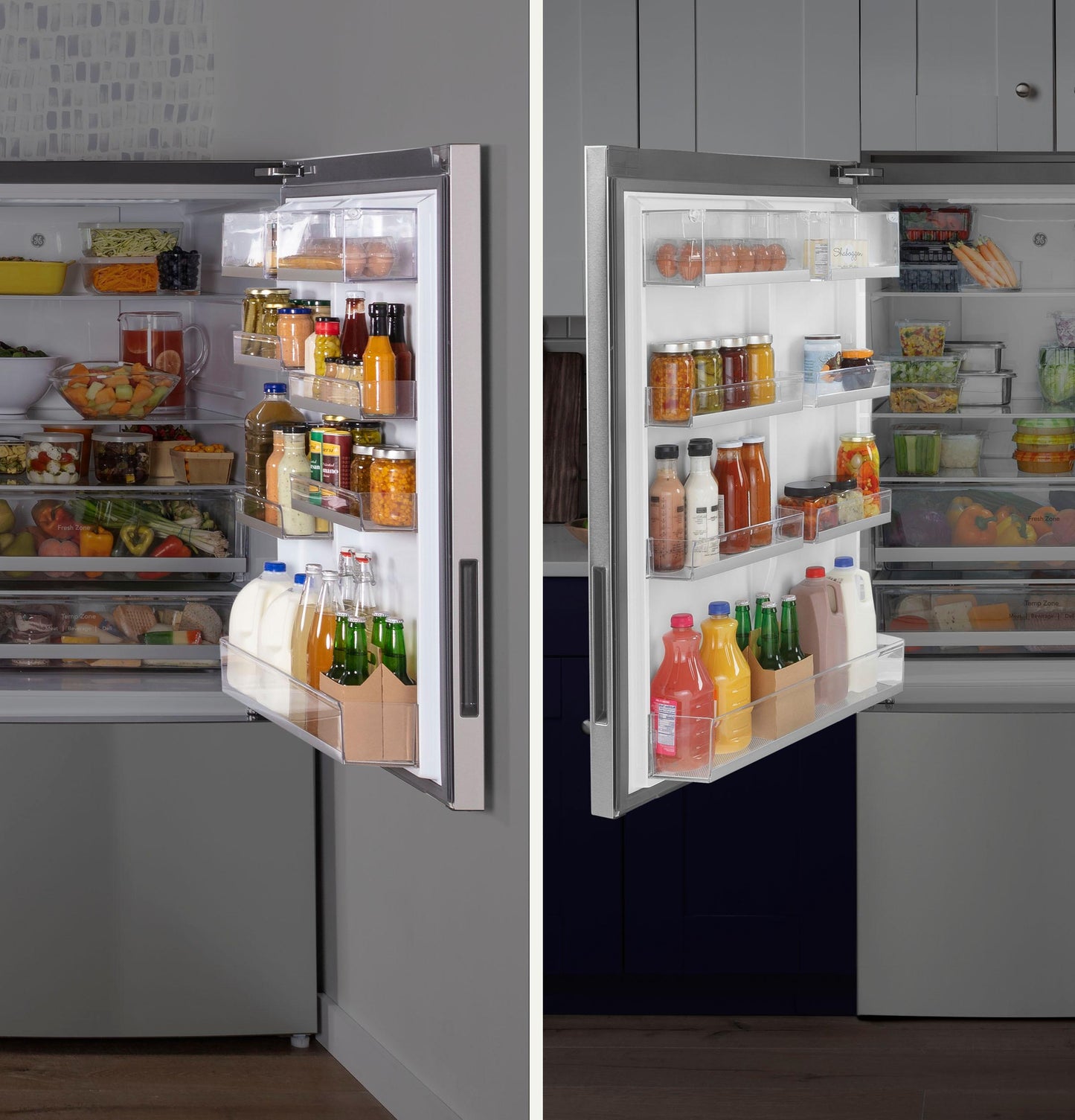 GBE17HYRFS GE® ENERGY STAR® 17.7 Cu. Ft. Counter-Depth Bottom-Freezer Refrigerator