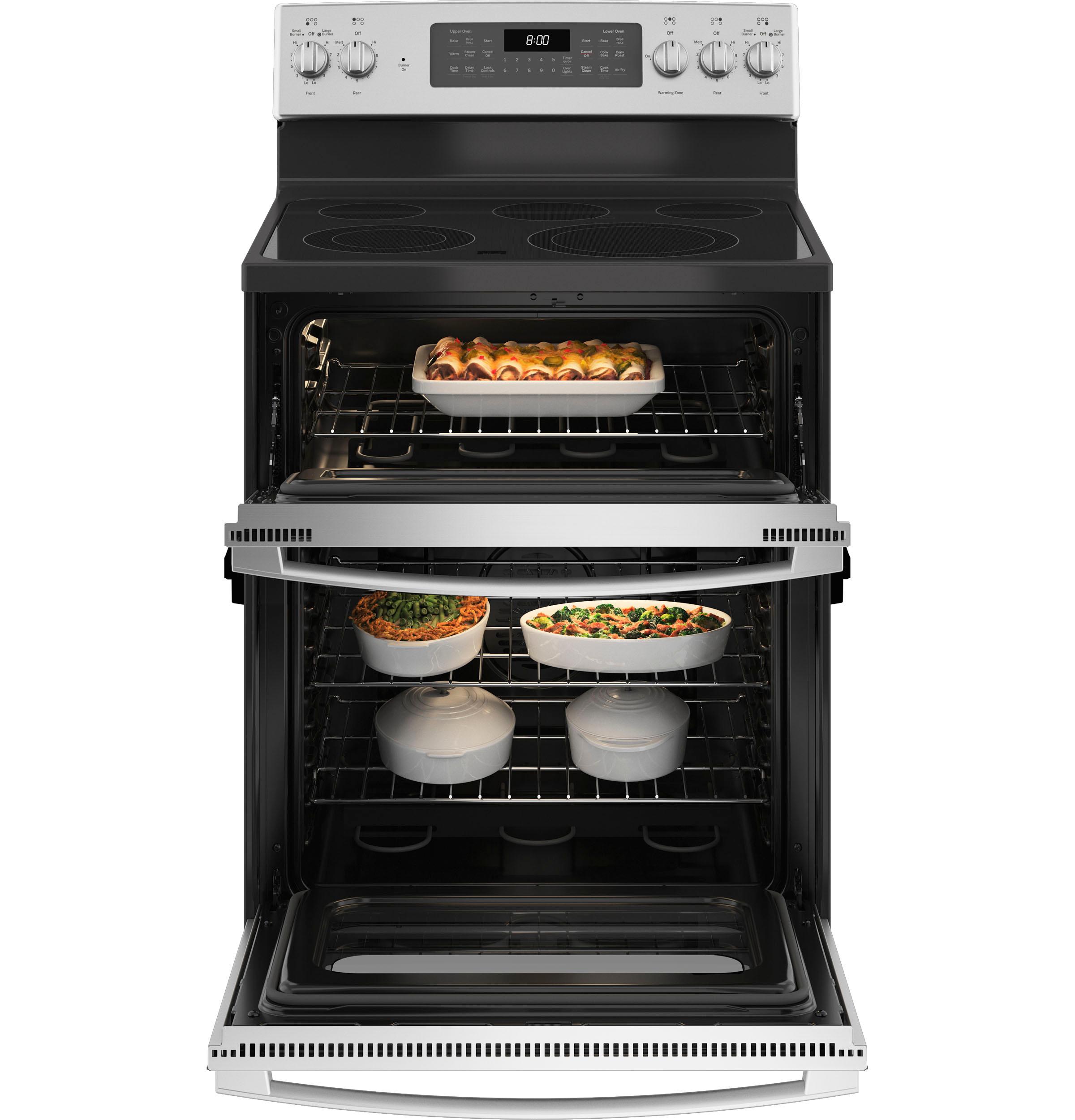 GE® 30" Free-Standing Electric Double Oven Convection Range