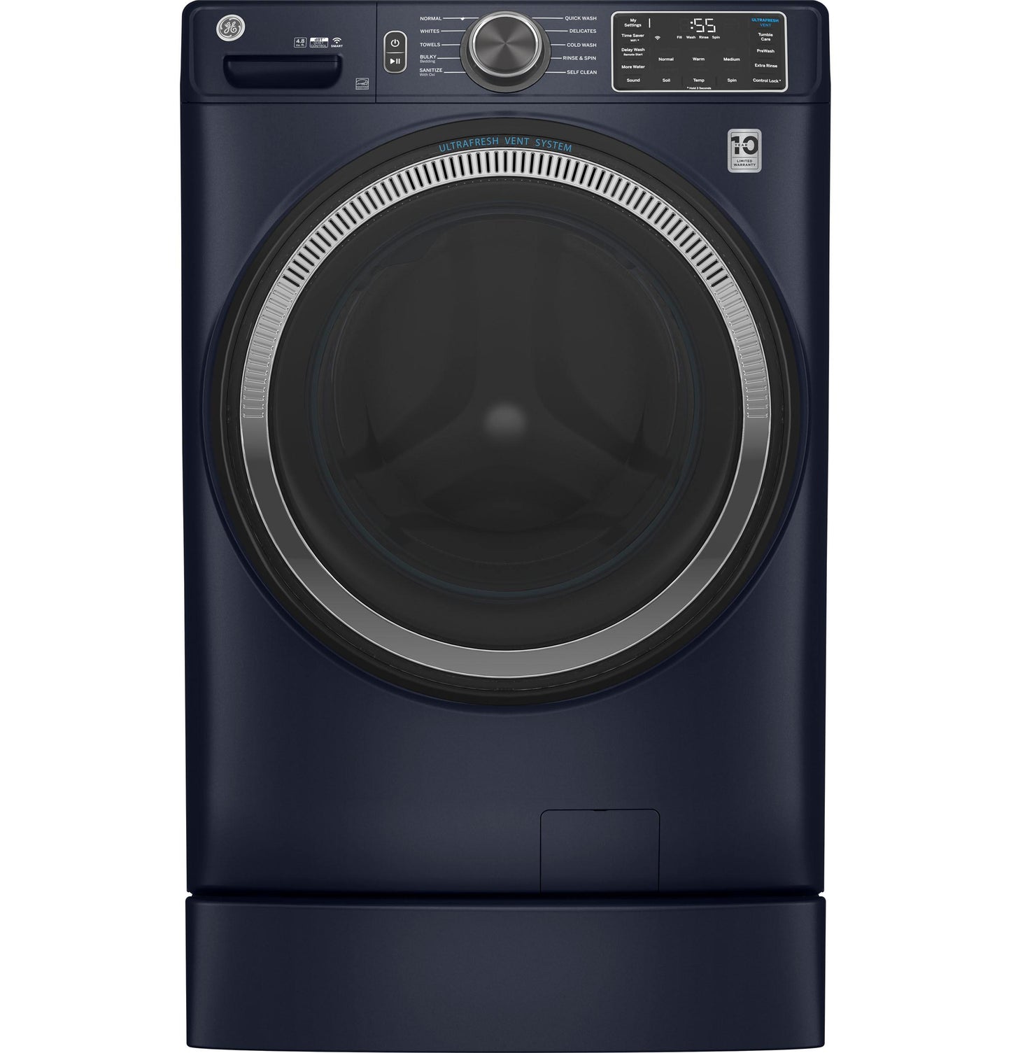 GFW550SPRRS GE® ENERGY STAR® 4.8 cu. ft. Capacity Smart Front Load Washer with UltraFresh Vent System with OdorBlock™ and Sanitize w/Oxi