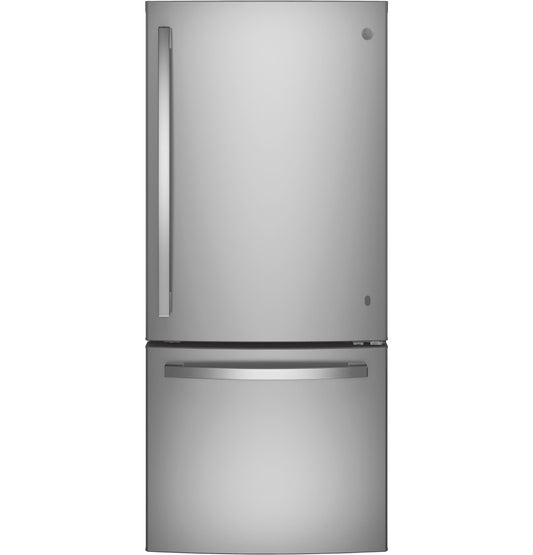 GDE21EYKFS GE® ENERGY STAR® 21.0 Cu. Ft. Bottom-Freezer Refrigerator