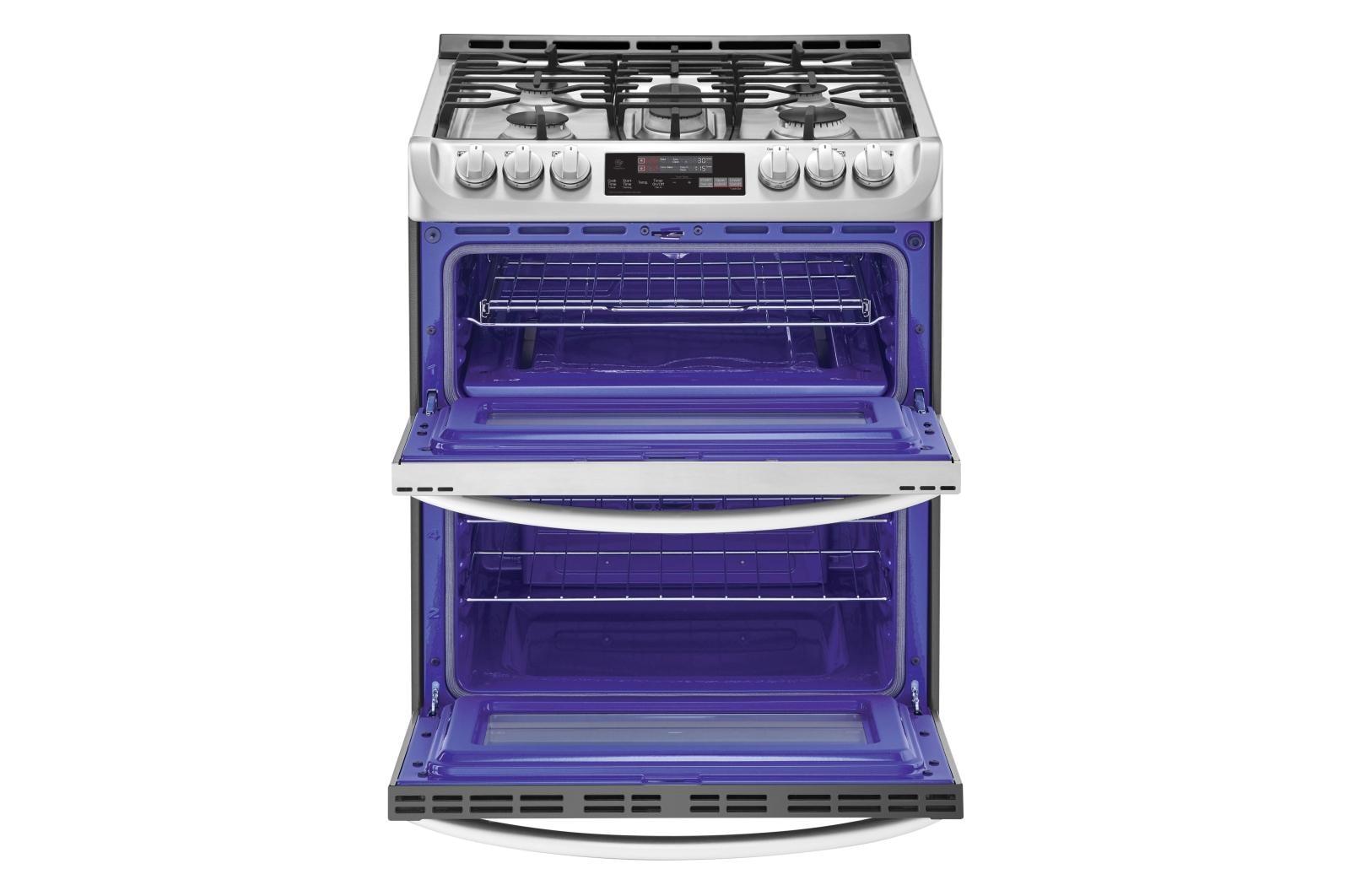 6.9 cu. ft. Smart wi-fi Enabled Gas Double Oven Slide-In Range with ProBake Convection® and EasyClean®