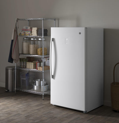FUF17DLRWW GE® ENERGY STAR® 17.3 Cu. Ft. Frost-Free Garage Ready Upright Freezer
