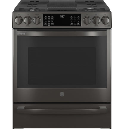 PGS930BPTS GE Profile™ 30" Smart Slide-In Front-Control Gas Range with No Preheat Air Fry