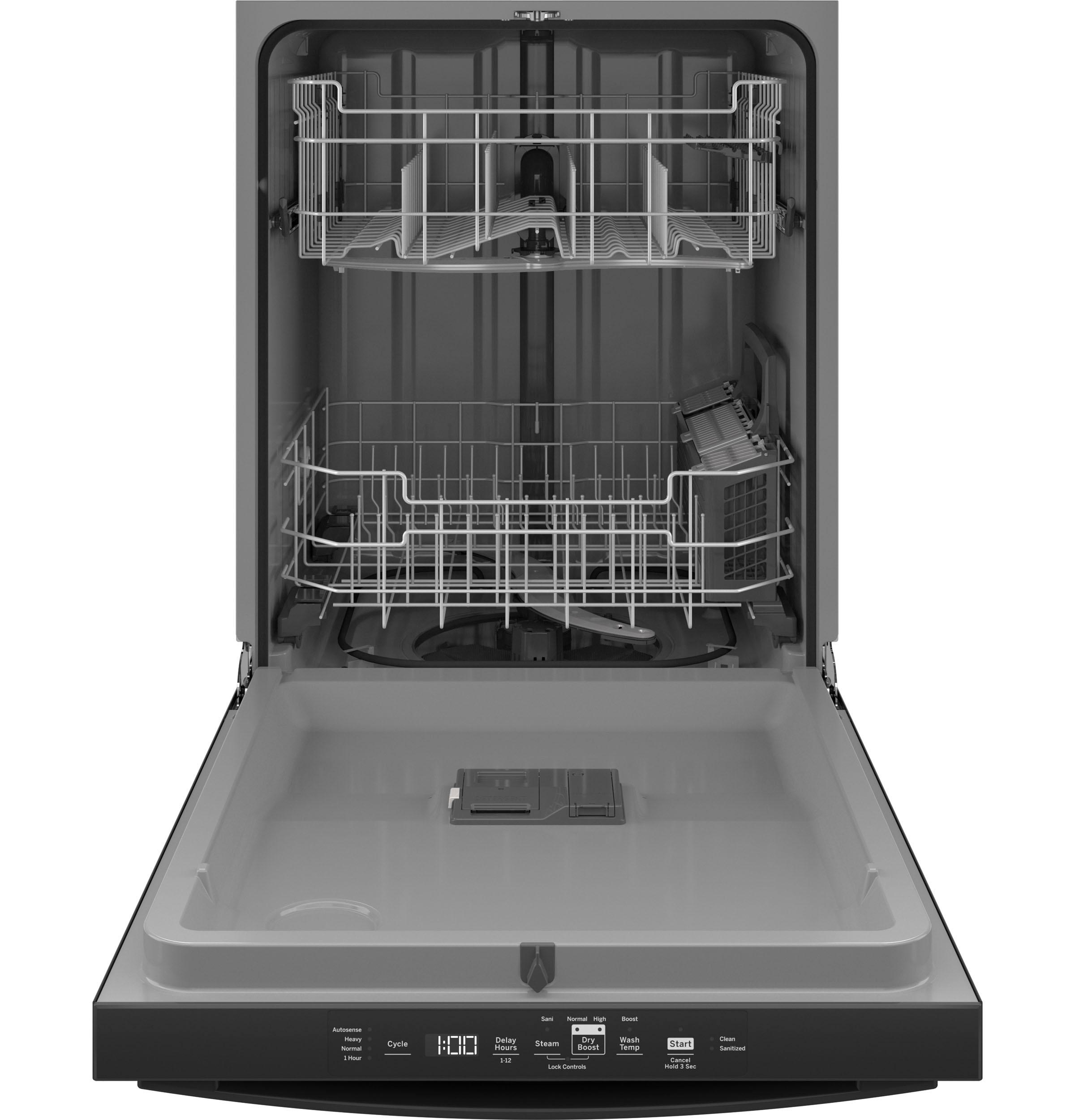 GDT550PGRBB GE® ENERGY STAR® Top Control with Plastic Interior Dishwasher with Sanitize Cycle & Dry Boost